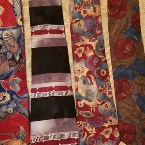 4 men's 100% silk neckties